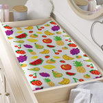 Pixel Fruits Pattern Print Changing Pad Cover