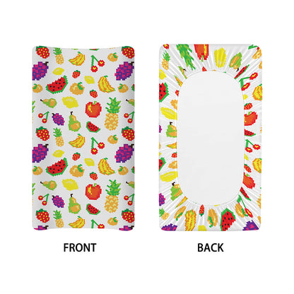 Pixel Fruits Pattern Print Changing Pad Cover