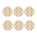 Pixel Fruits Pattern Print Coaster Set