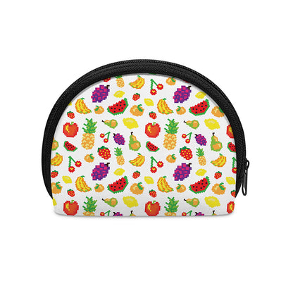 Pixel Fruits Pattern Print Coin Purse