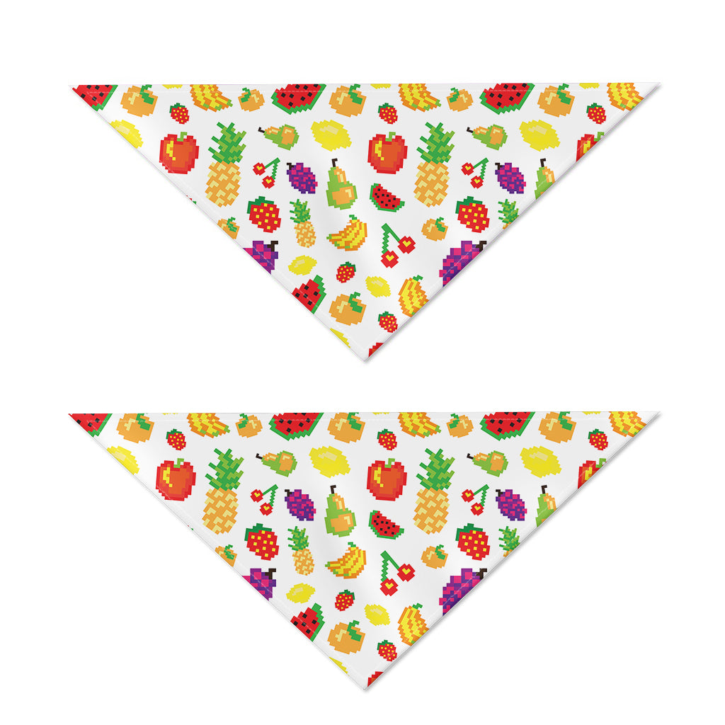 Pixel Fruits Pattern Print Dog Bandana