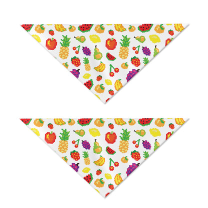 Pixel Fruits Pattern Print Dog Bandana