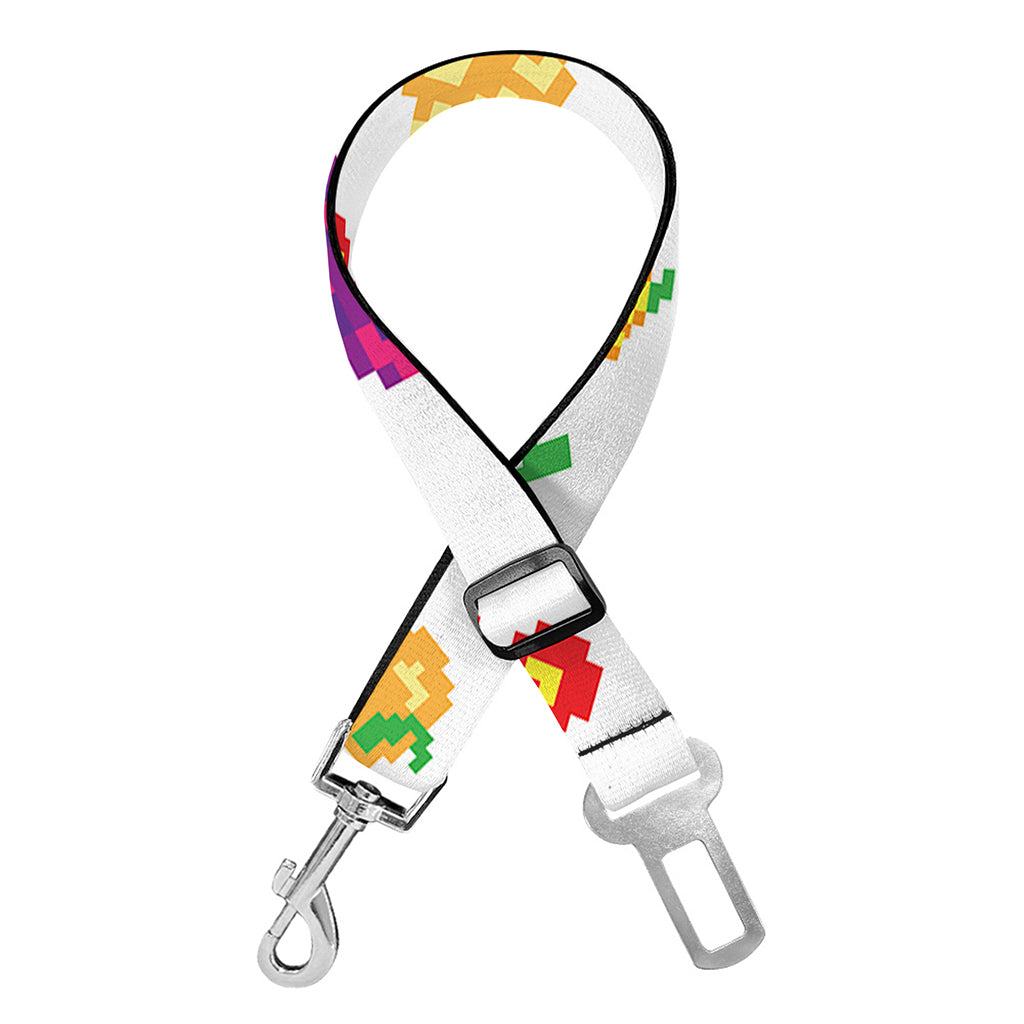 Pixel Fruits Pattern Print Dog Seat Belt