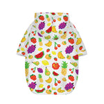 Pixel Fruits Pattern Print Dog Zip Up Hoodie