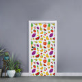 Pixel Fruits Pattern Print Door Sticker