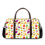Pixel Fruits Pattern Print Duffle Bag