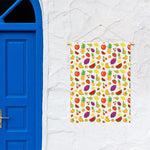 Pixel Fruits Pattern Print Garden Flag