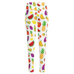 Pixel Fruits Pattern Print High-Waisted Pocket Leggings
