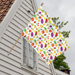 Pixel Fruits Pattern Print House Flag
