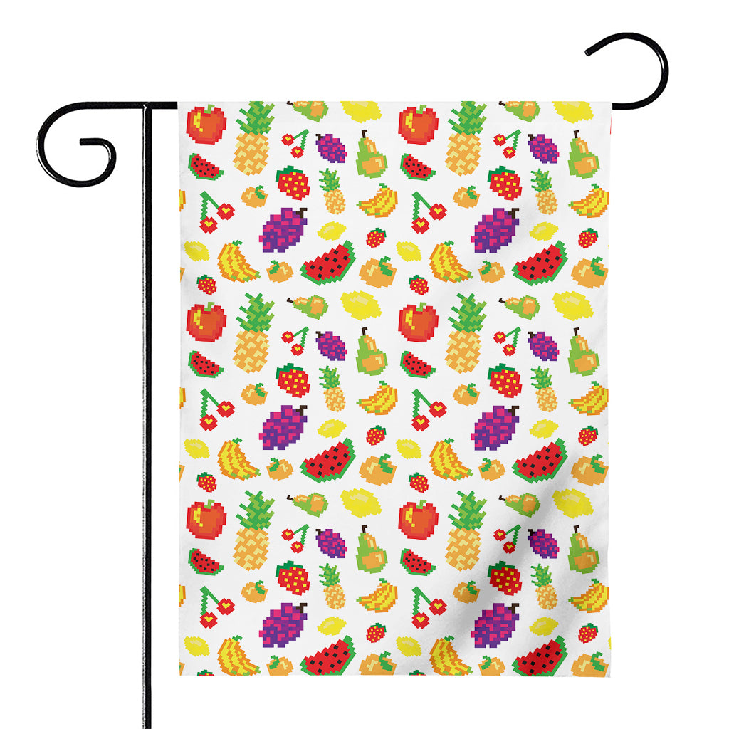 Pixel Fruits Pattern Print House Flag