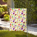 Pixel Fruits Pattern Print House Flag