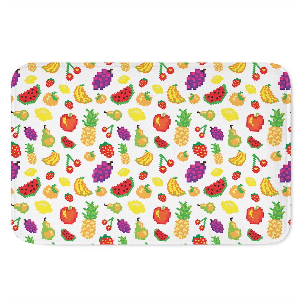 Pixel Fruits Pattern Print Indoor Door Mat