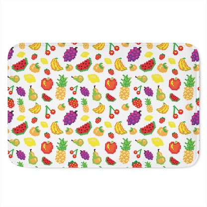 Pixel Fruits Pattern Print Indoor Door Mat
