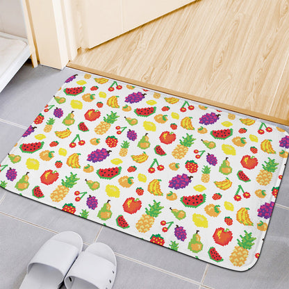 Pixel Fruits Pattern Print Indoor Door Mat