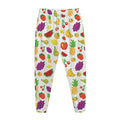 Pixel Fruits Pattern Print Jogger Pants