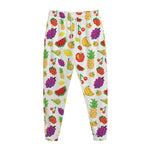 Pixel Fruits Pattern Print Jogger Pants