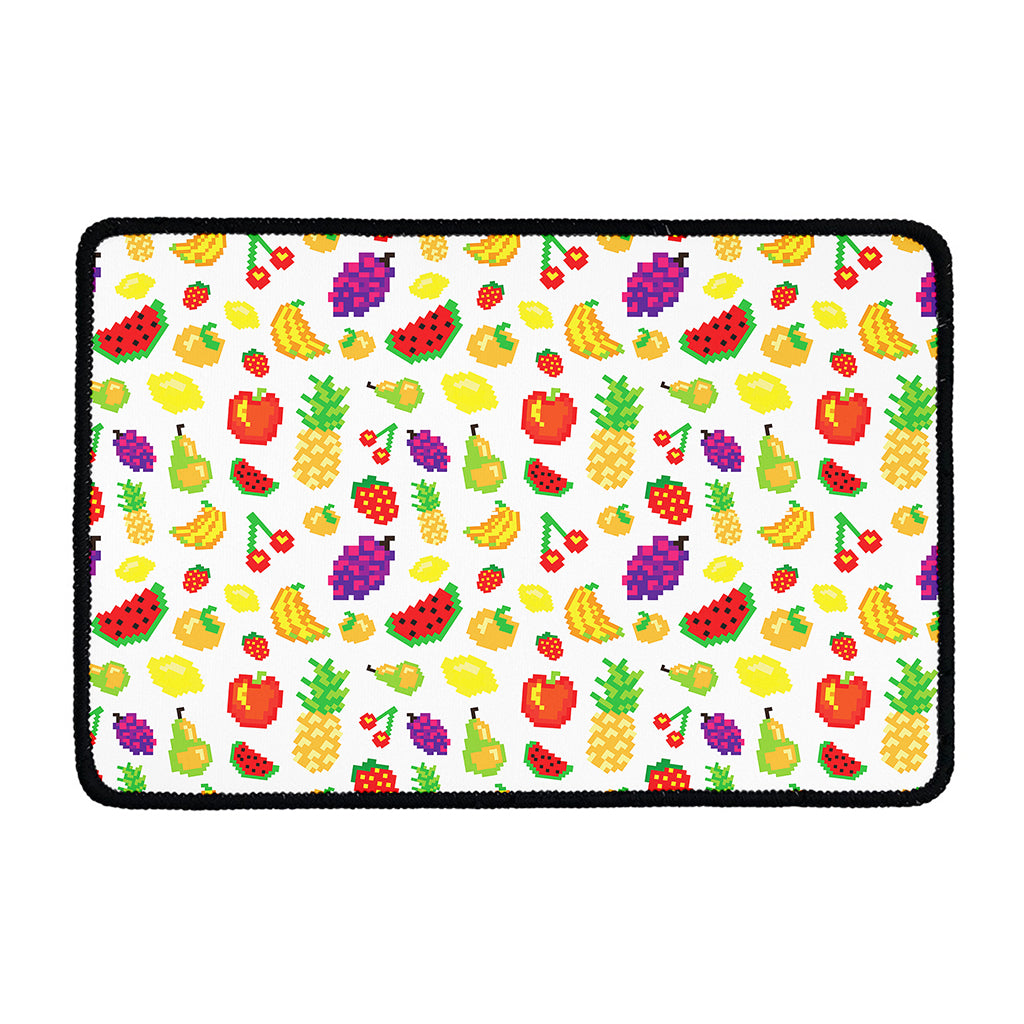 Pixel Fruits Pattern Print Kitchen Mat