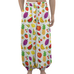 Pixel Fruits Pattern Print Lantern Pants