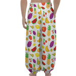 Pixel Fruits Pattern Print Lantern Pants