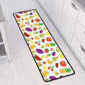 Pixel Fruits Pattern Print Long Kitchen Mat