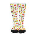 Pixel Fruits Pattern Print Long Socks