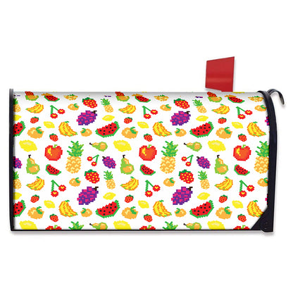 Pixel Fruits Pattern Print Mailbox Cover