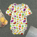 Pixel Fruits Pattern Print Men's Bodysuit