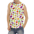 Pixel Fruits Pattern Print Men's Fitness Tank Top