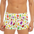 Pixel Fruits Pattern Print Men's Short Boxer Briefs