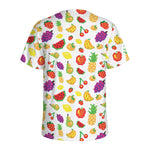 Pixel Fruits Pattern Print Men's Sports T-Shirt