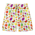 Pixel Fruits Pattern Print Men's Swim Trunks