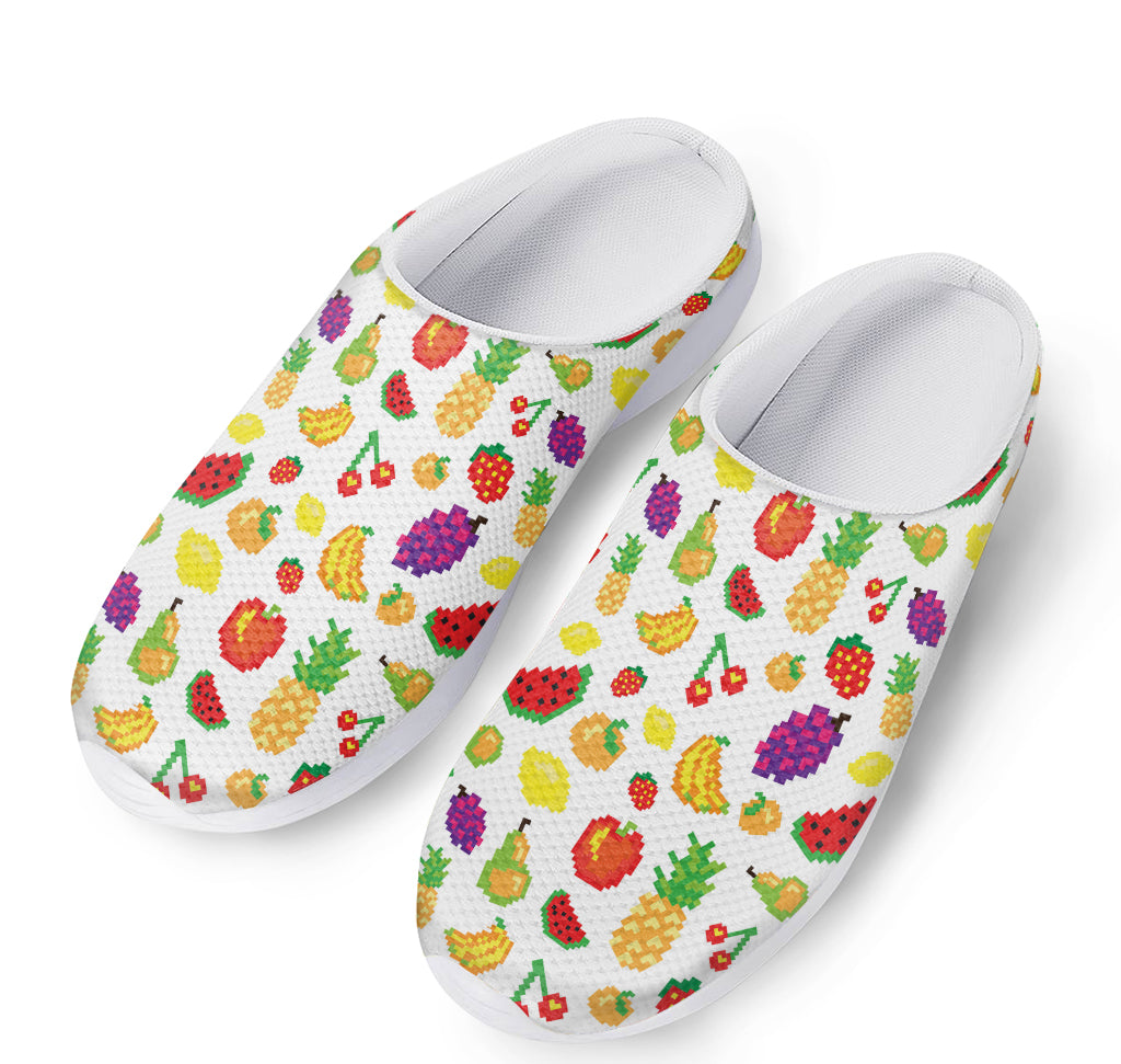Pixel Fruits Pattern Print Mesh Casual Shoes