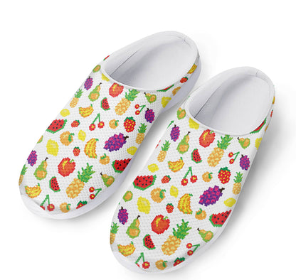 Pixel Fruits Pattern Print Mesh Casual Shoes