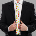 Pixel Fruits Pattern Print Necktie