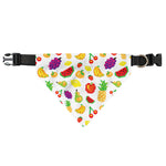 Pixel Fruits Pattern Print Over The Collar Dog Bandana