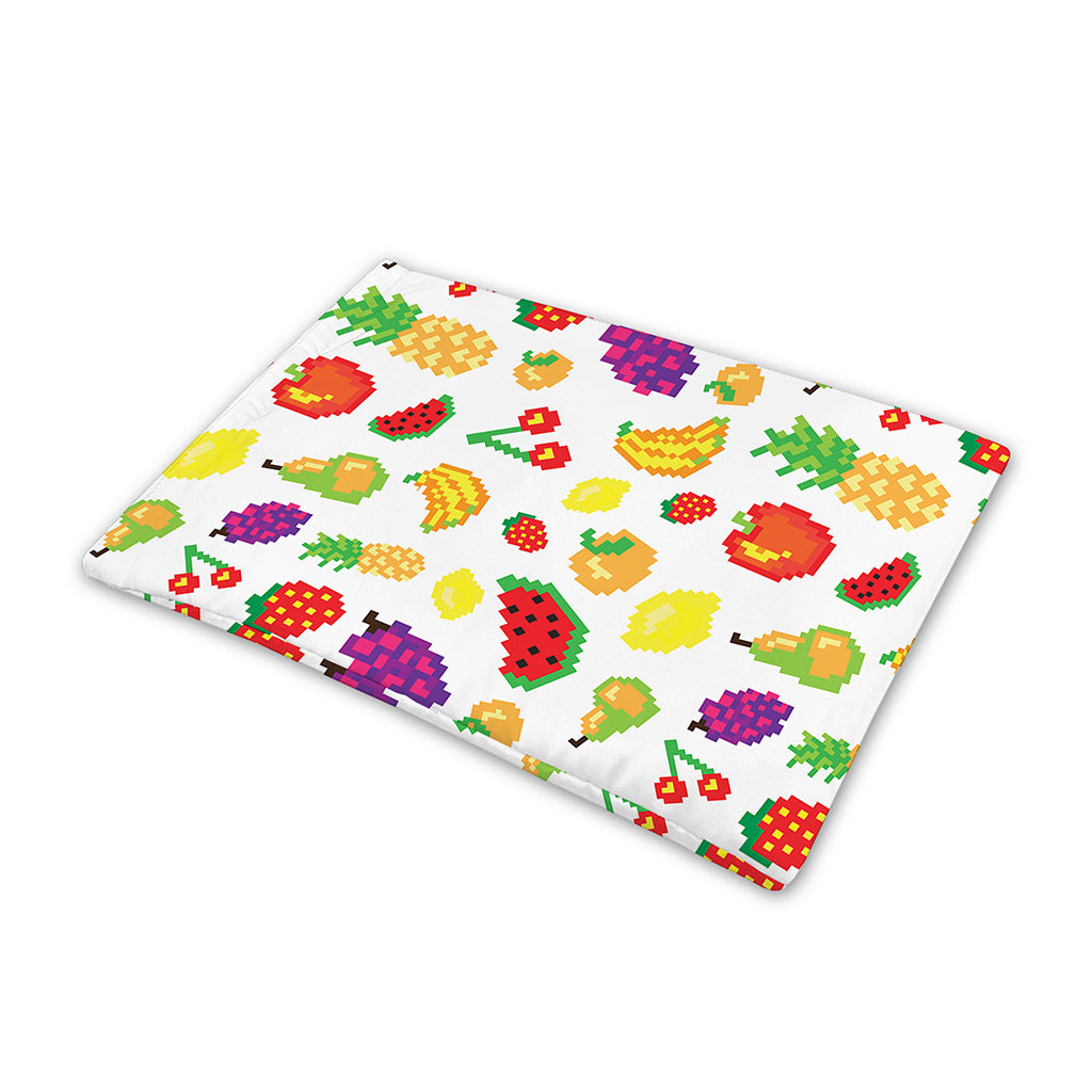 Pixel Fruits Pattern Print Pet Cooling Mat Cover