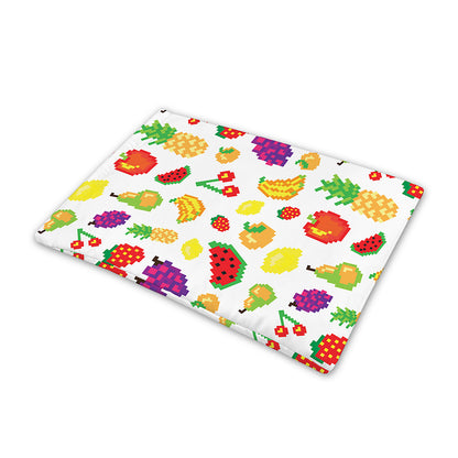Pixel Fruits Pattern Print Pet Cooling Mat Cover