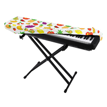 Pixel Fruits Pattern Print Piano Keyboard Cover