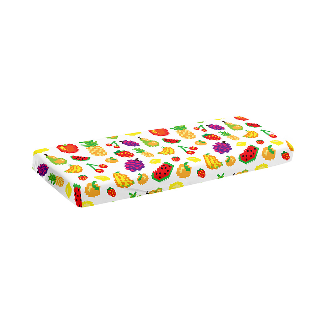 Pixel Fruits Pattern Print Piano Keyboard Cover