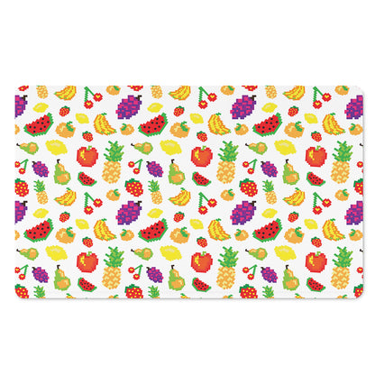 Pixel Fruits Pattern Print Polyester Doormat