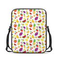 Pixel Fruits Pattern Print Rectangular Crossbody Bag