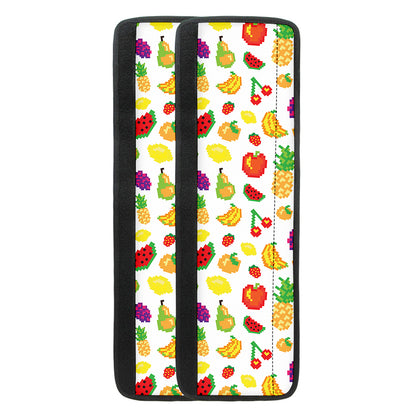 Pixel Fruits Pattern Print Refrigerator Handle Covers