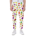 Pixel Fruits Pattern Print Joggers