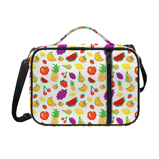 Pixel Fruits Pattern Print Shoulder Strap Bible Bag