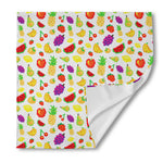 Pixel Fruits Pattern Print Silk Bandana