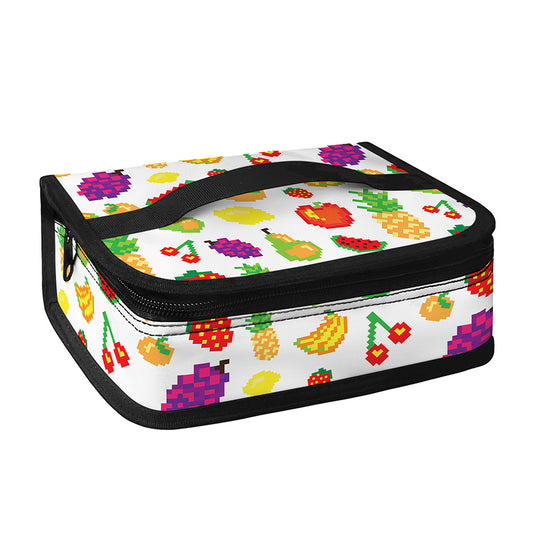 Pixel Fruits Pattern Print Small Lunch Bag