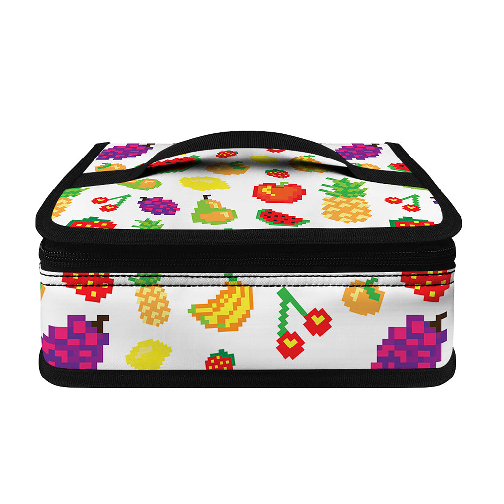 Pixel Fruits Pattern Print Small Lunch Bag