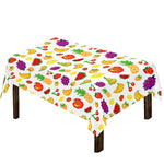 Pixel Fruits Pattern Print Tablecloth