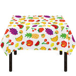 Pixel Fruits Pattern Print Tablecloth