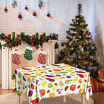 Pixel Fruits Pattern Print Tablecloth